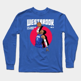 Russell Westbrook Comic Style Art Long Sleeve T-Shirt